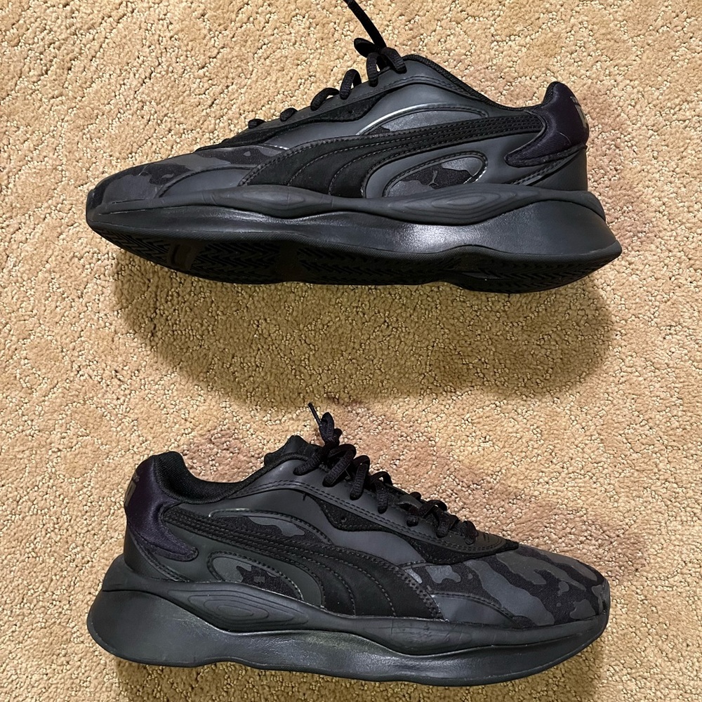 Puma Men's Black Camouflage Sneakers